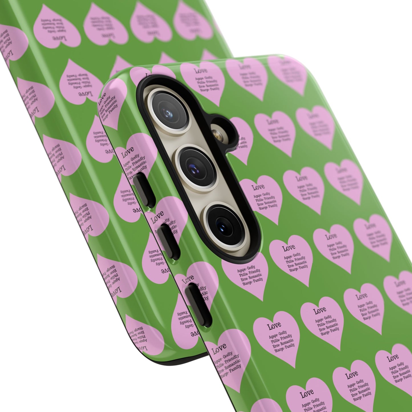 Hearts-A-Flutter Phone Case (Samsung)(Green)