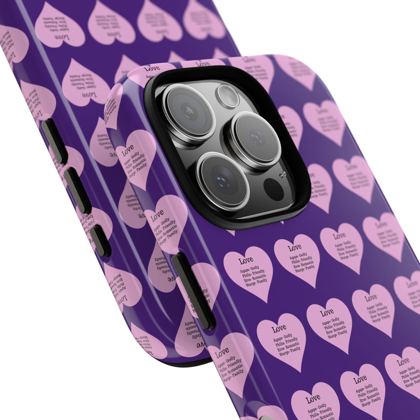 Hearts-A-Flutter Phone Case (iPhone, Google Pixel)(Purple)