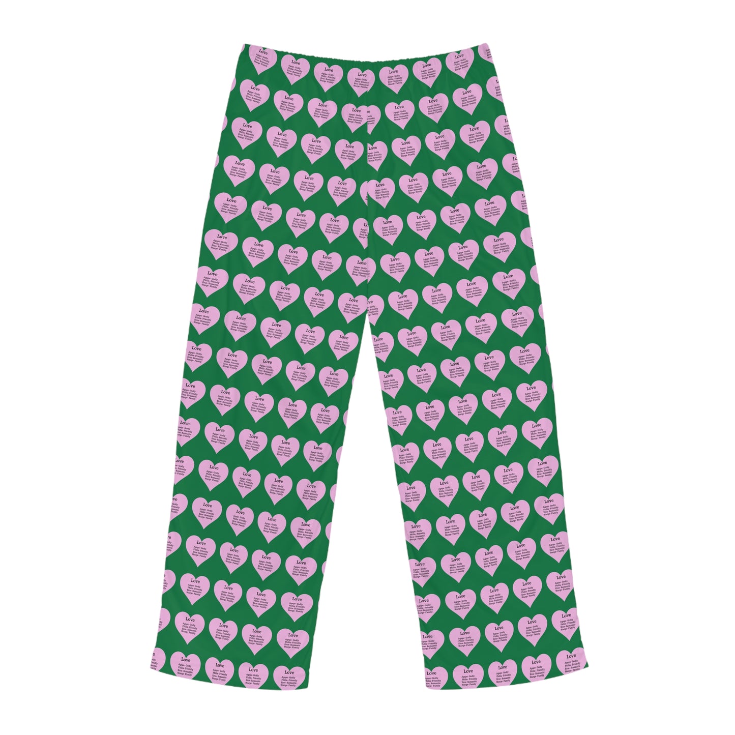 Men's All-Over Print Pajama Pants (Dark Green)
