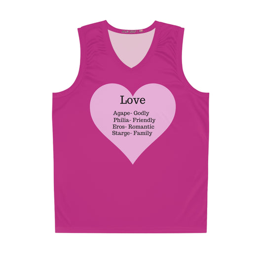Love Heart Basketball Jersey (Pink)