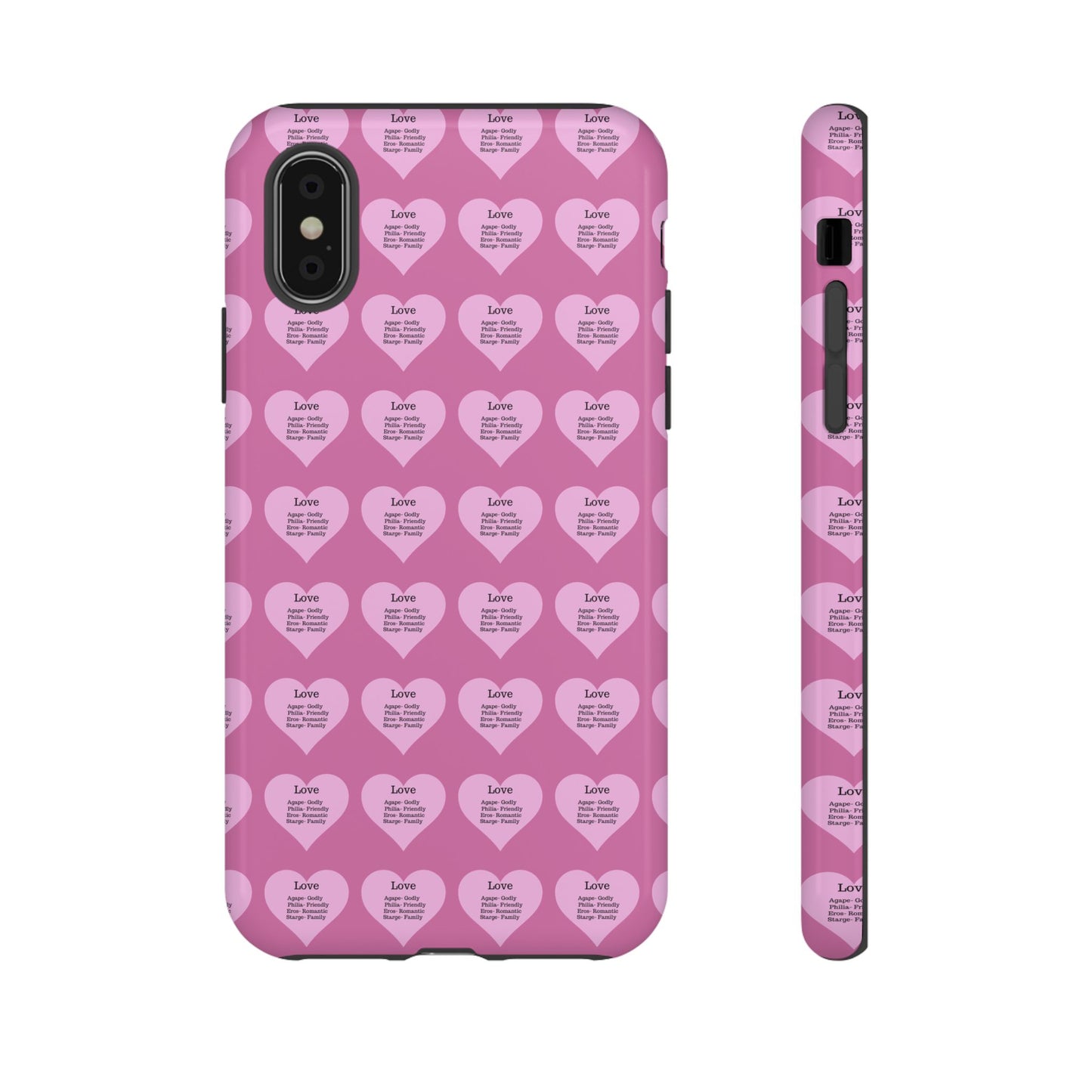 Hearts-A-Flutter Phone Case (iPhone, Google Pixel)(Light pink)