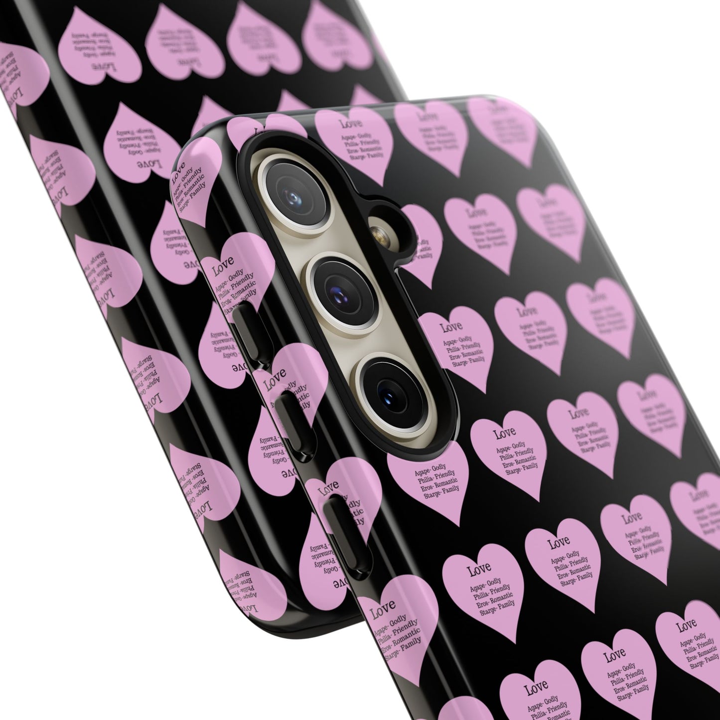 Hearts-A-Flutter Phone Case (Samsung)(Black)