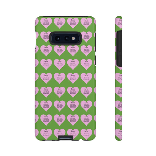 Hearts-A-Flutter Phone Case (Samsung)(Green)