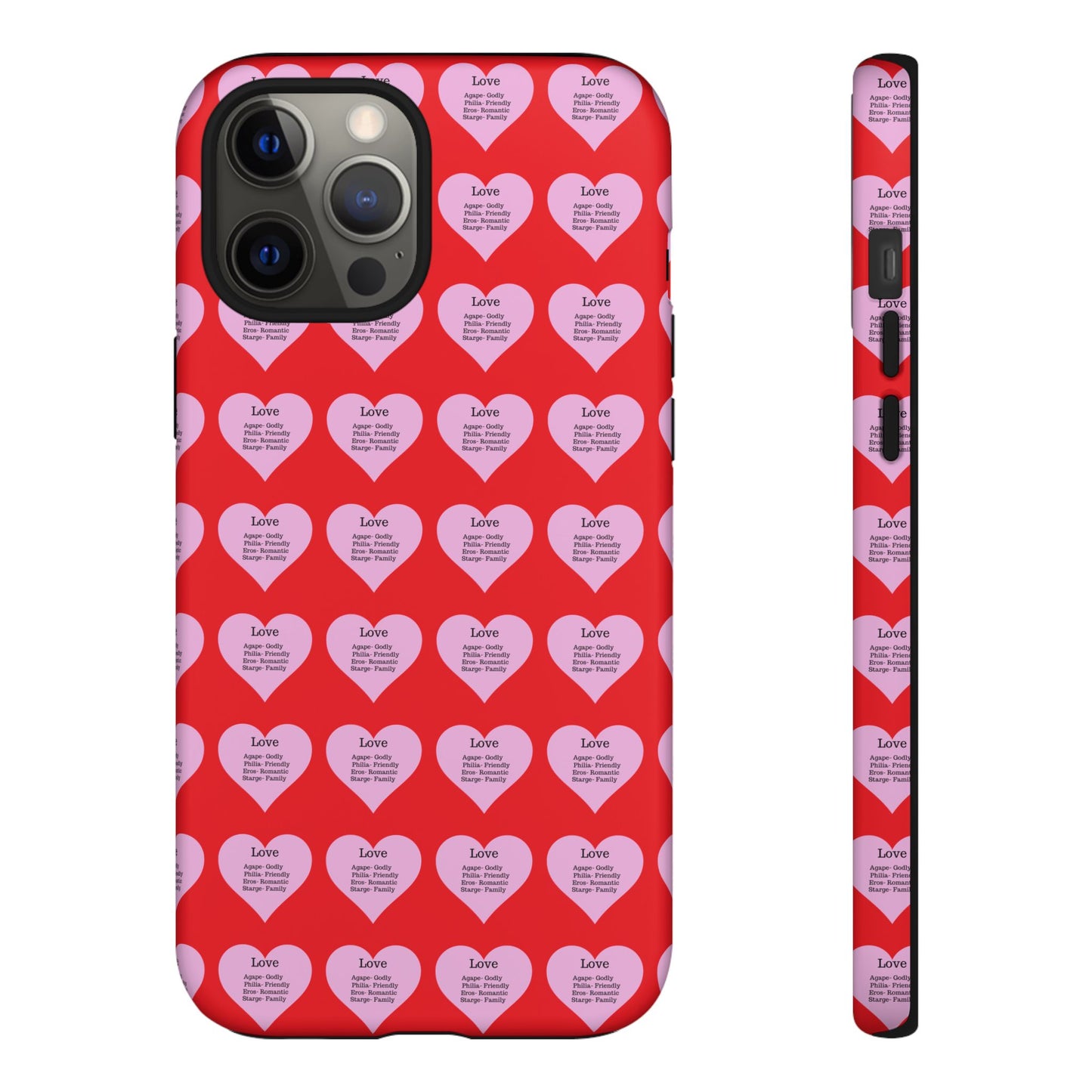 Hearts-A-Flutter Phone Case (iPhone, Google Pixel)(Red)