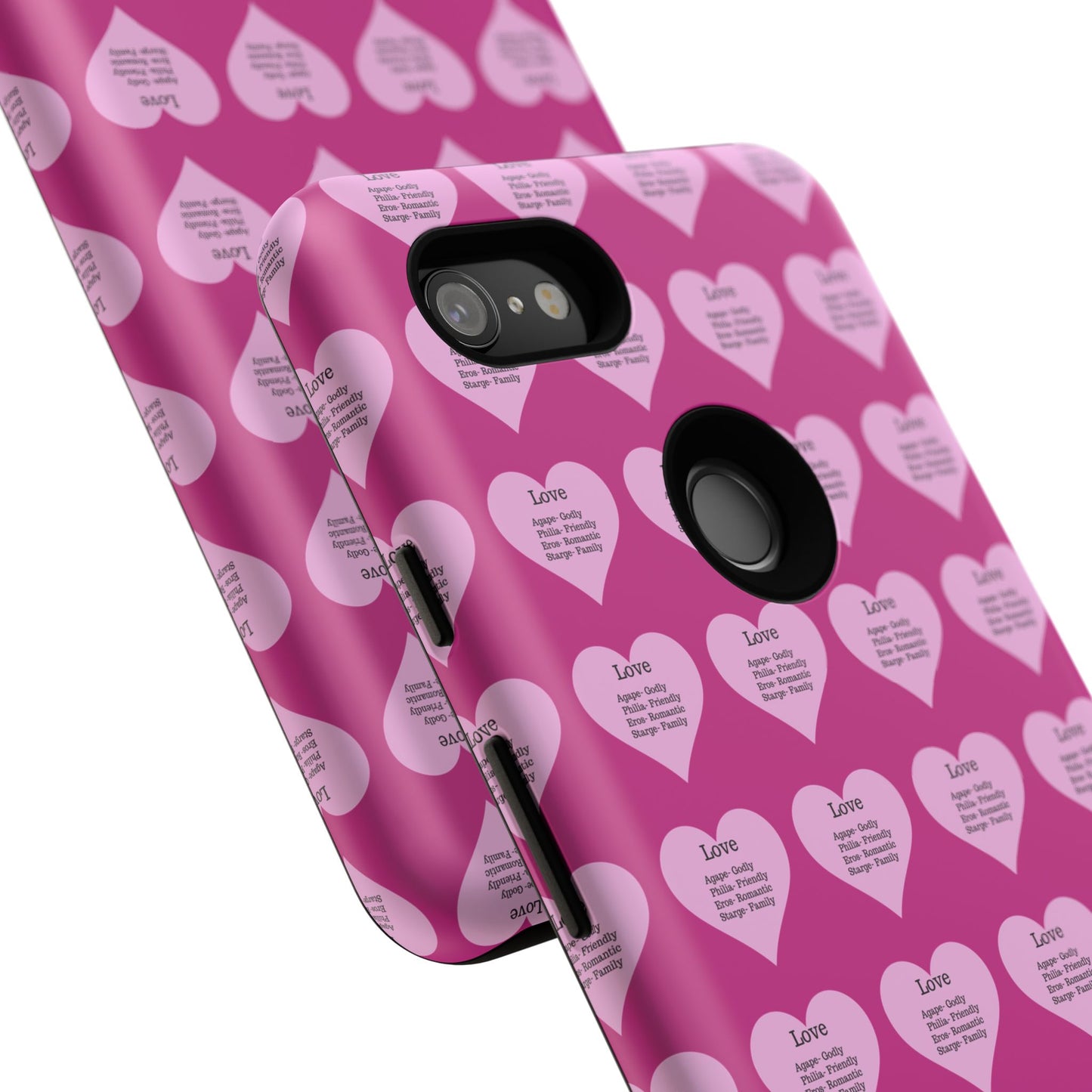 Hearts-A-Flutter Phone Case (iPhone, Google Pixel)(Pink)