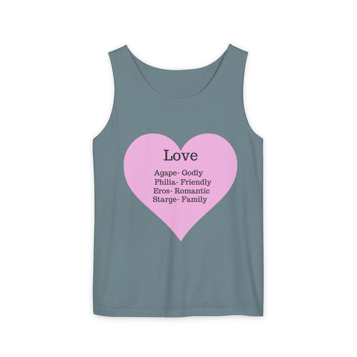 Unisex "Love" Definitions Garment-Dyed Tank Top