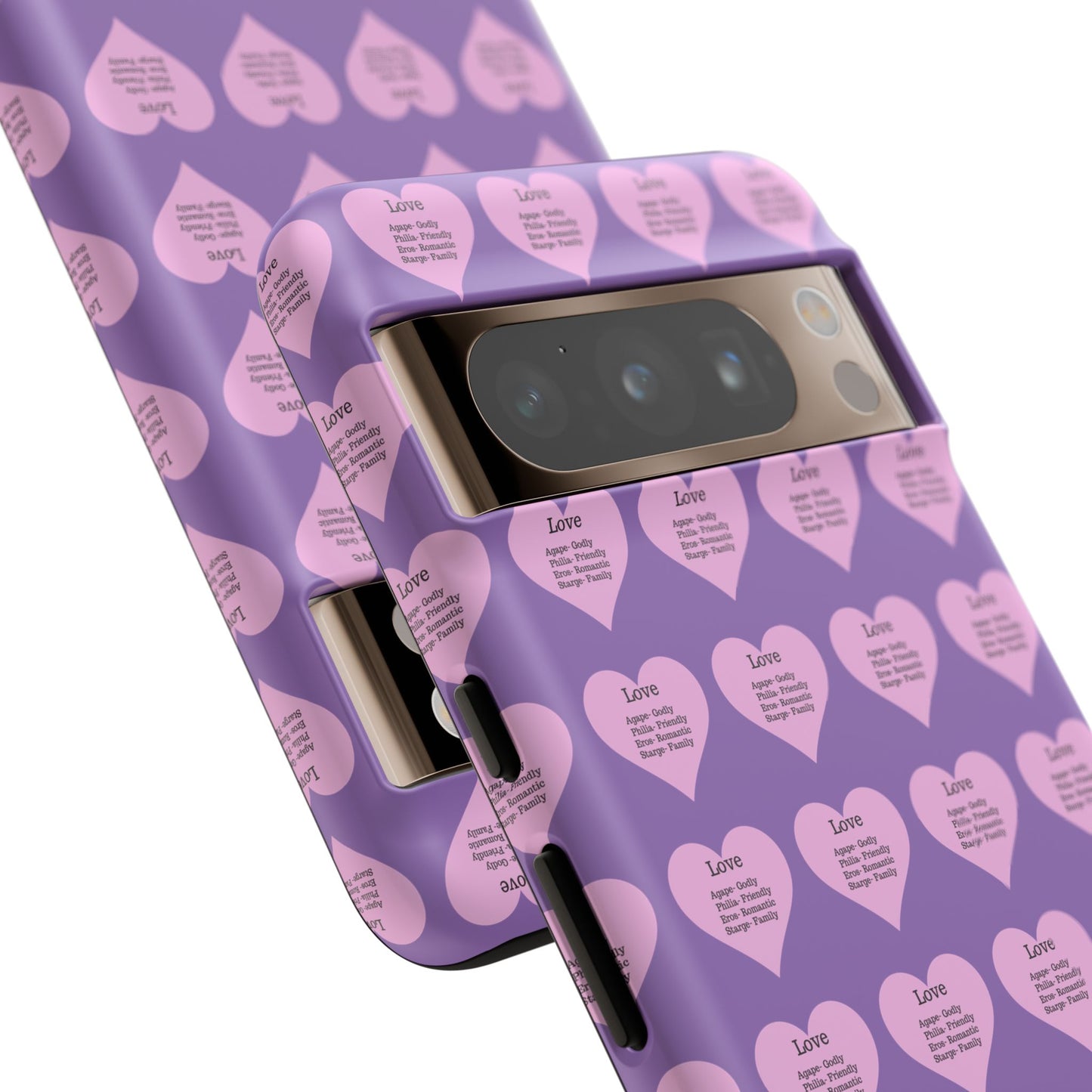 Hearts-A-Flutter Phone Case (iPhone, Google Pixel)(Light purple)