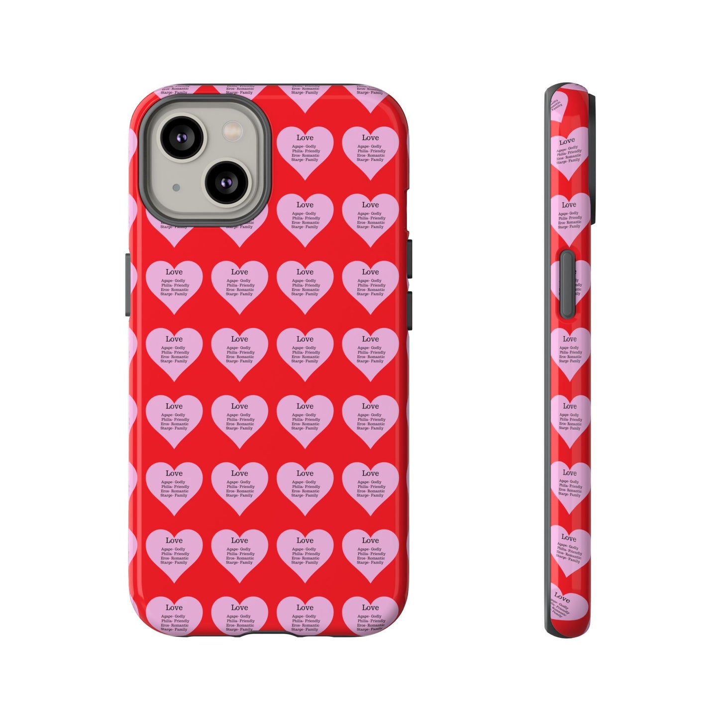 Hearts-A-Flutter Phone Case (iPhone, Google Pixel)(Red)