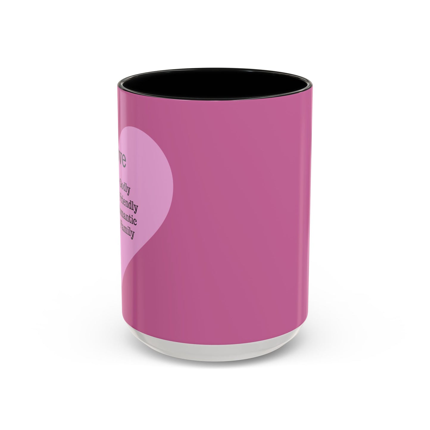 Charming Heart Accent Coffee Mug (Light pink)