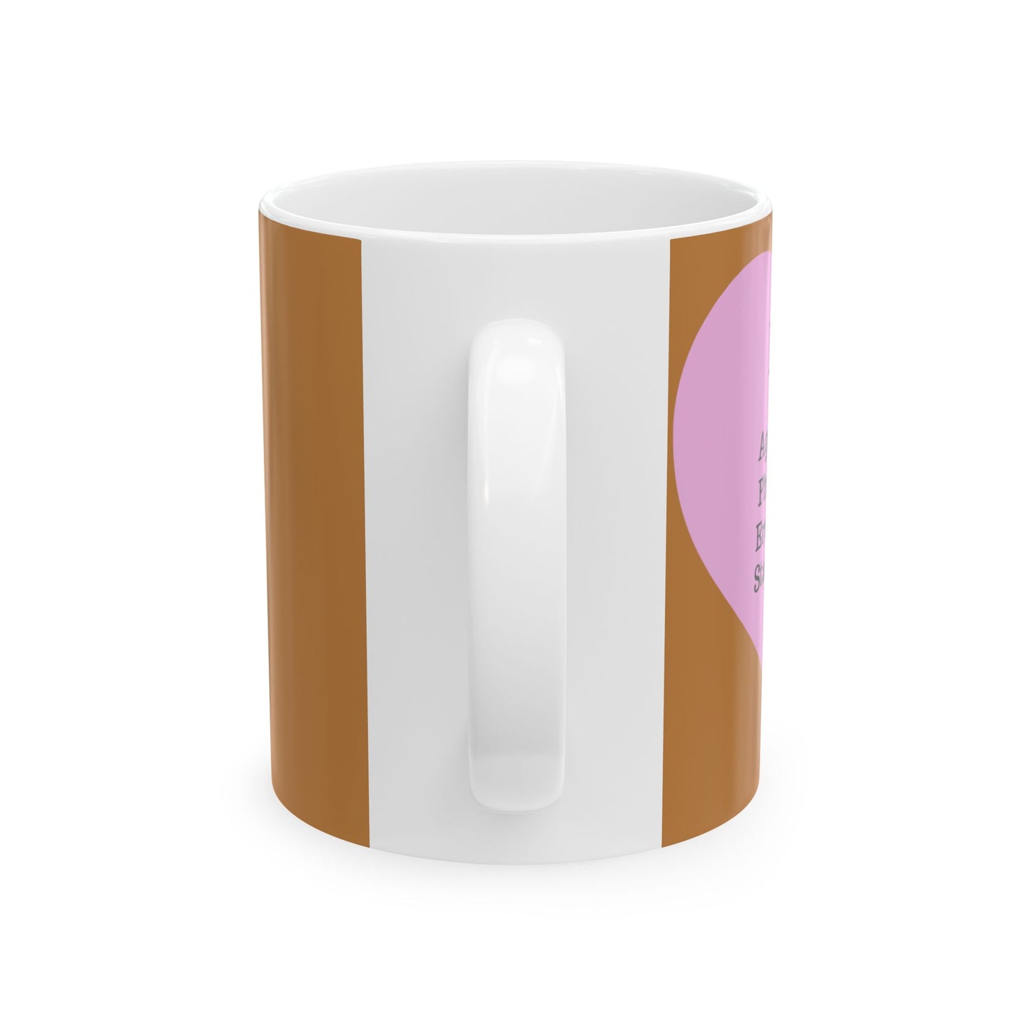 Charming Heart Ceramic Coffee Mug (Light brown)