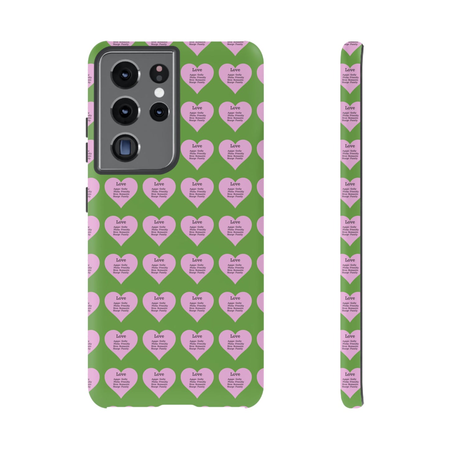 Hearts-A-Flutter Phone Case (Samsung)(Green)