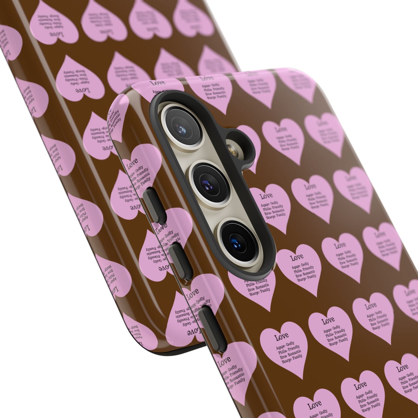 Hearts-A-Flutter Phone Case (Samsung)(Brown)
