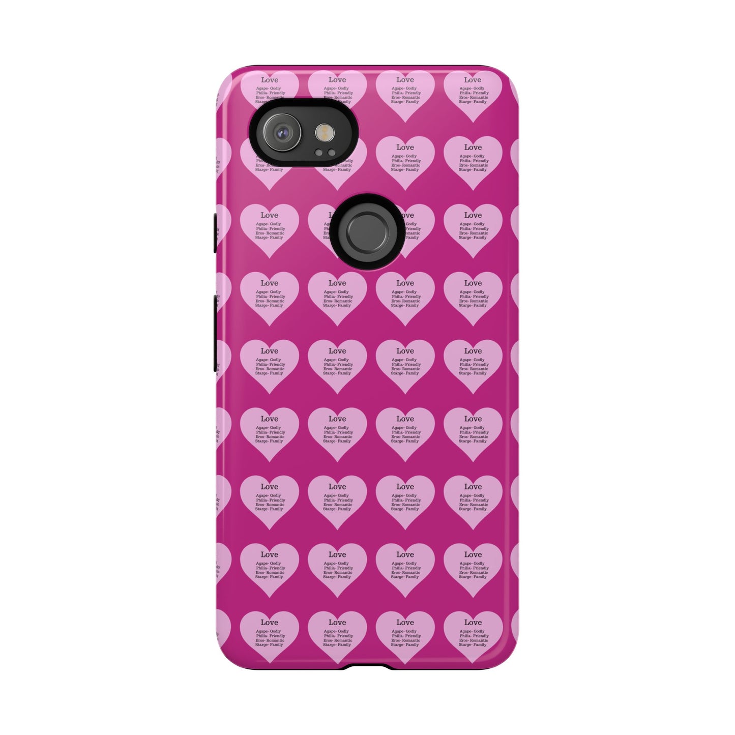 Hearts-A-Flutter Phone Case (iPhone, Google Pixel)(Pink)