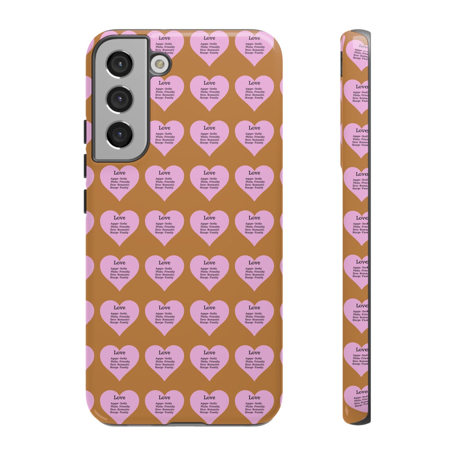Hearts-A-Flutter Phone Case (Samsung)(Light brown)