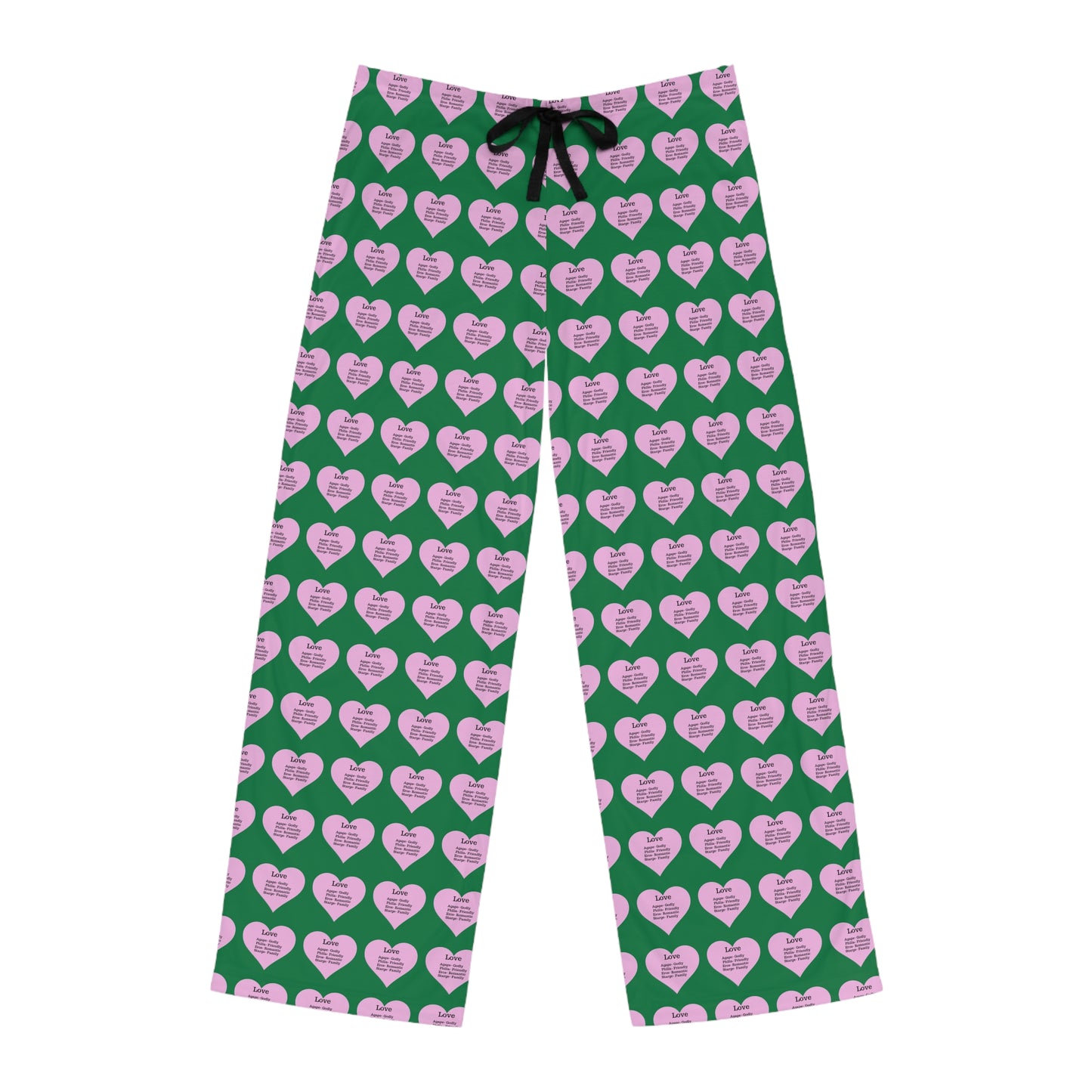Men's All-Over Print Pajama Pants (Dark Green)