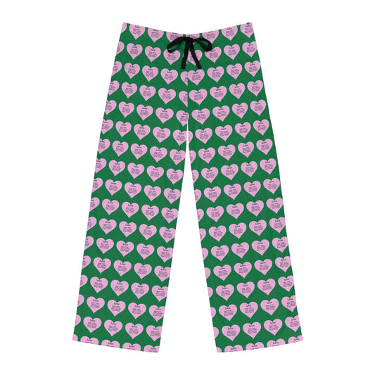 Men's All-Over Print Pajama Pants (Dark Green)