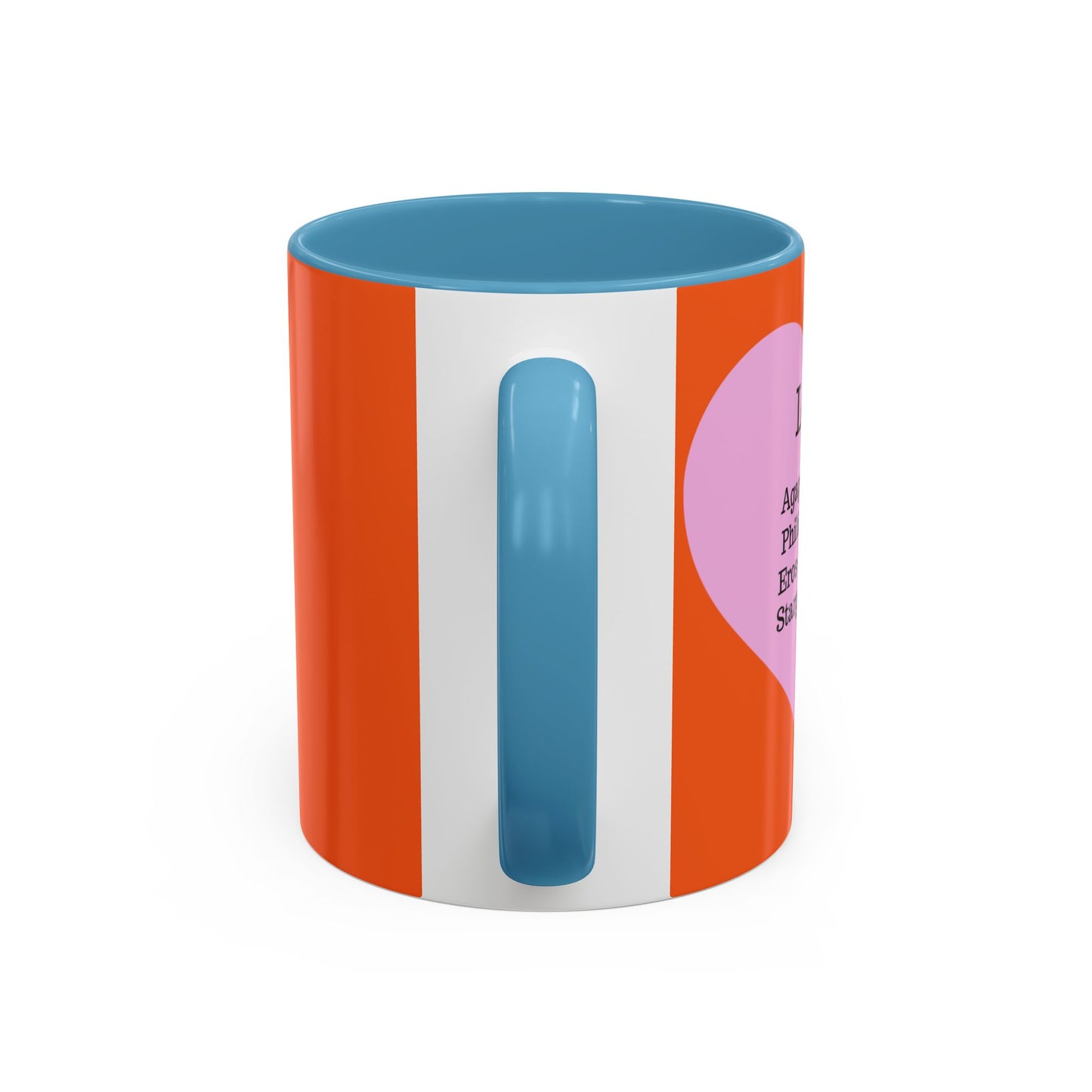 Charming Heart Accent Coffee Mug (Orange)