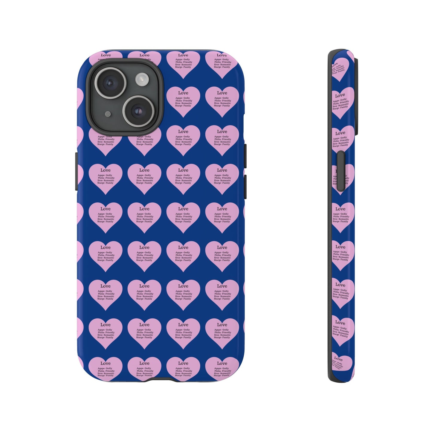 Hearts-A-Flutter Phone Case (iPhone, Google Pixel)(Dark blue)