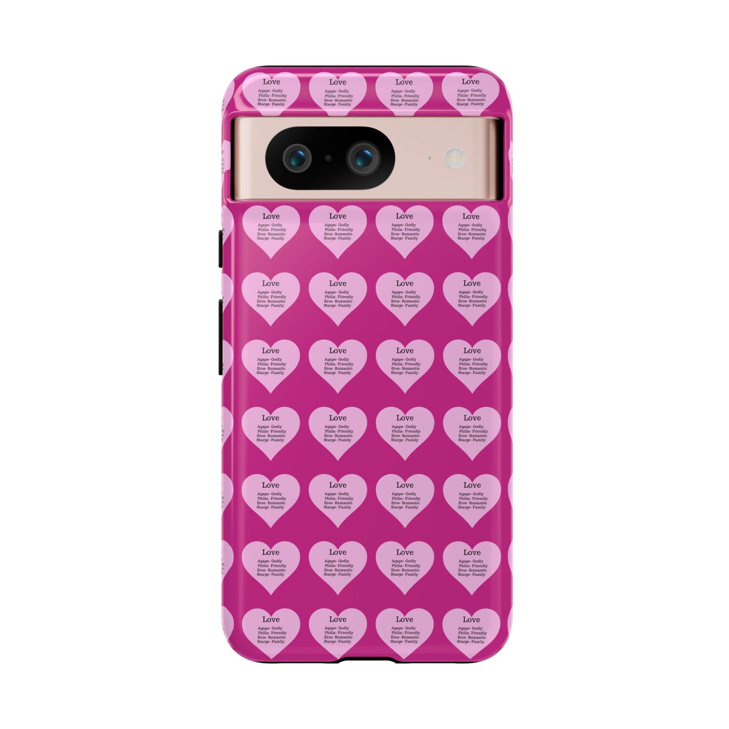 Hearts-A-Flutter Phone Case (iPhone, Google Pixel)(Pink)