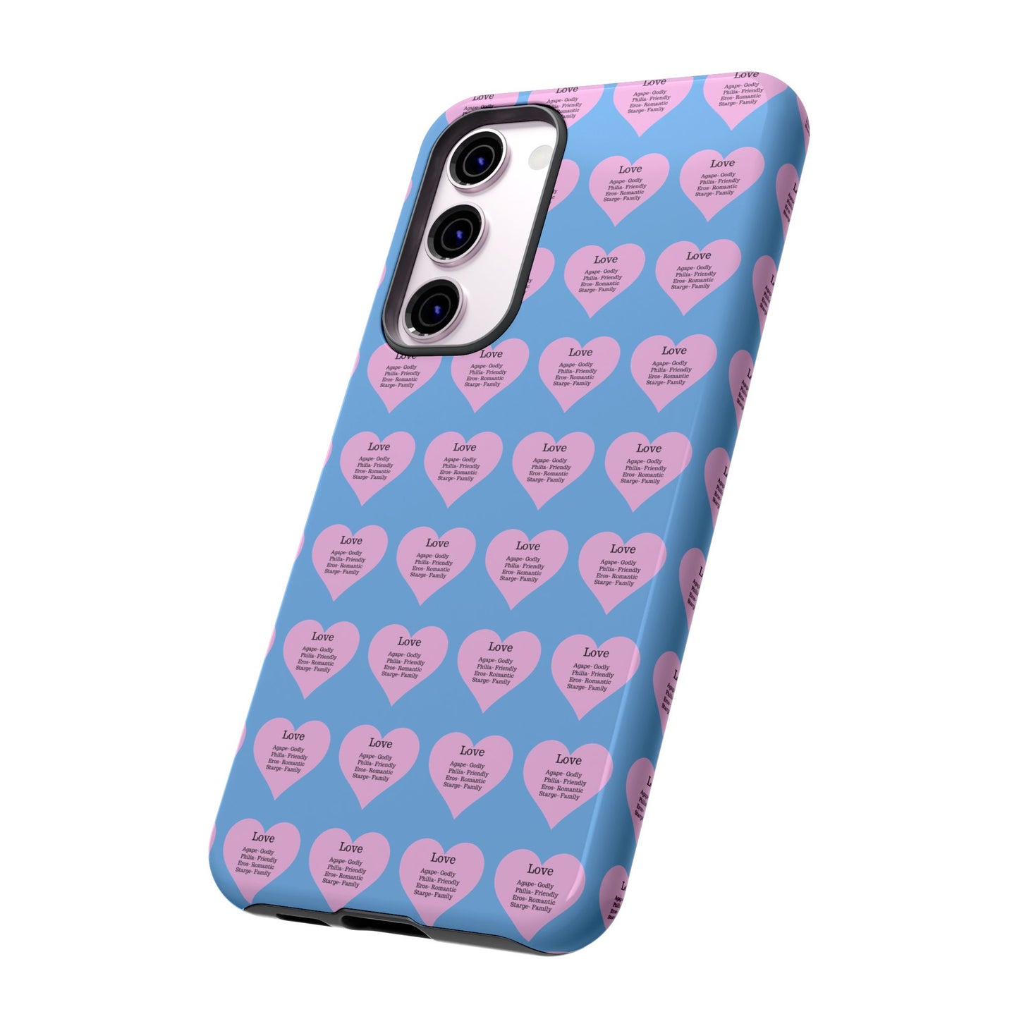 Hearts-A-Flutter Phone Case (Samsung)(Light blue)
