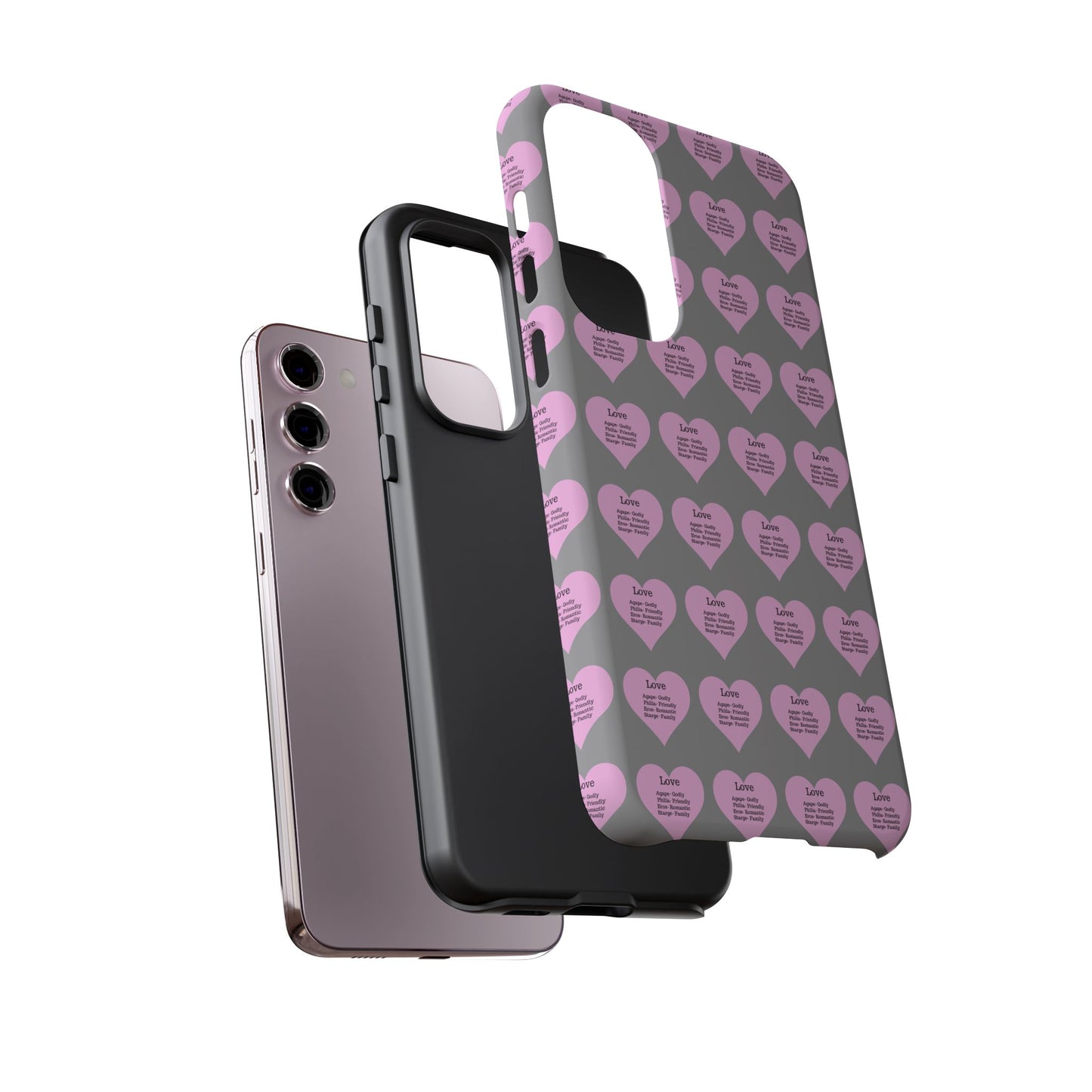 Hearts-A-Flutter Phone Case (Samsung)(Grey)