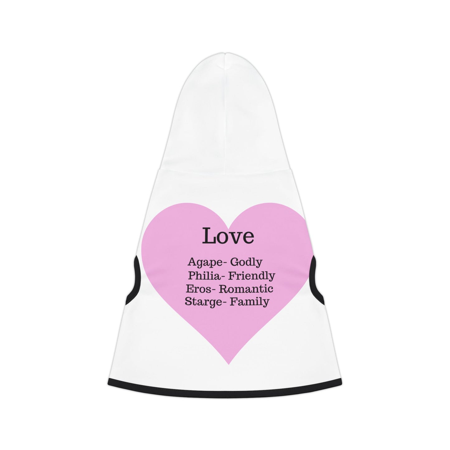 Charming Heart Pet Hoodie (White)