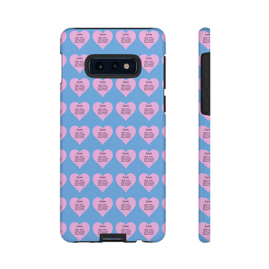 Hearts-A-Flutter Phone Case (Samsung)(Light blue)