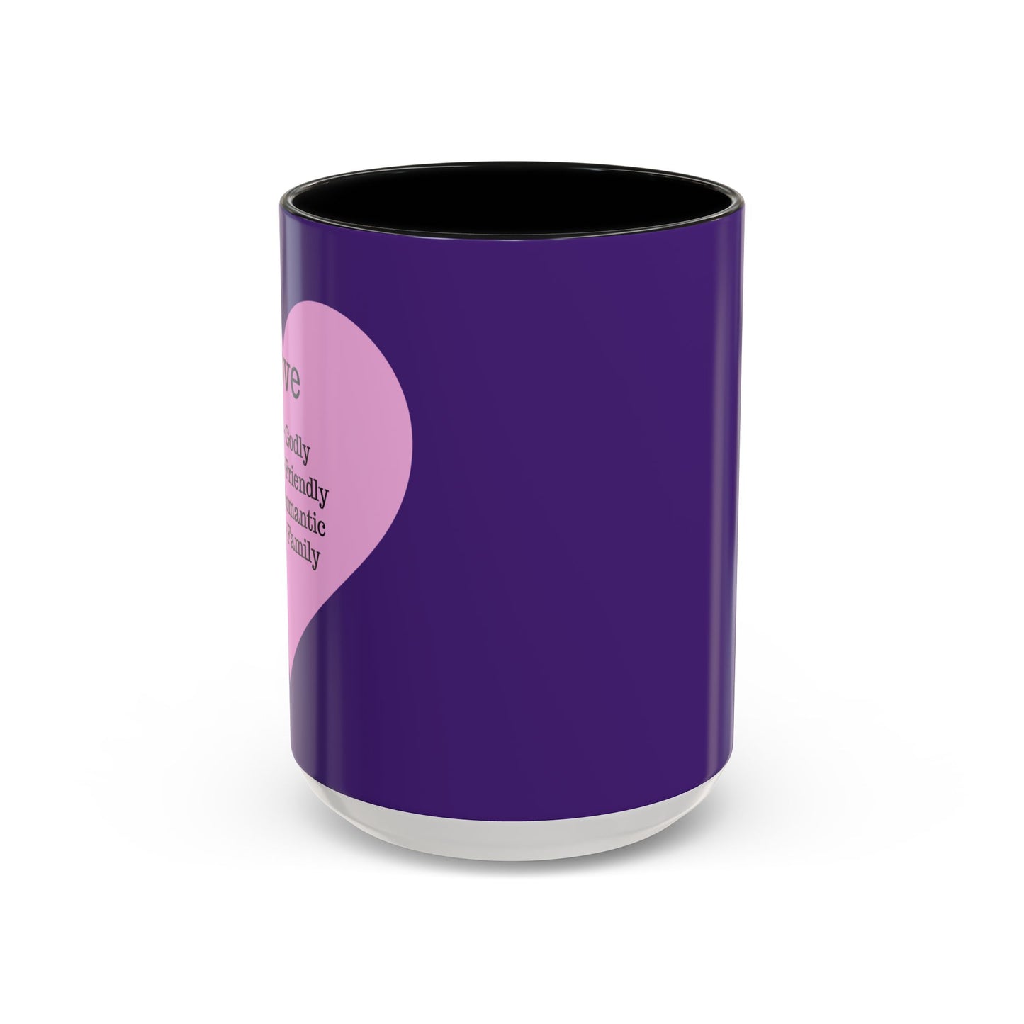 Charming Heart Accent Coffee Mug (Purple)