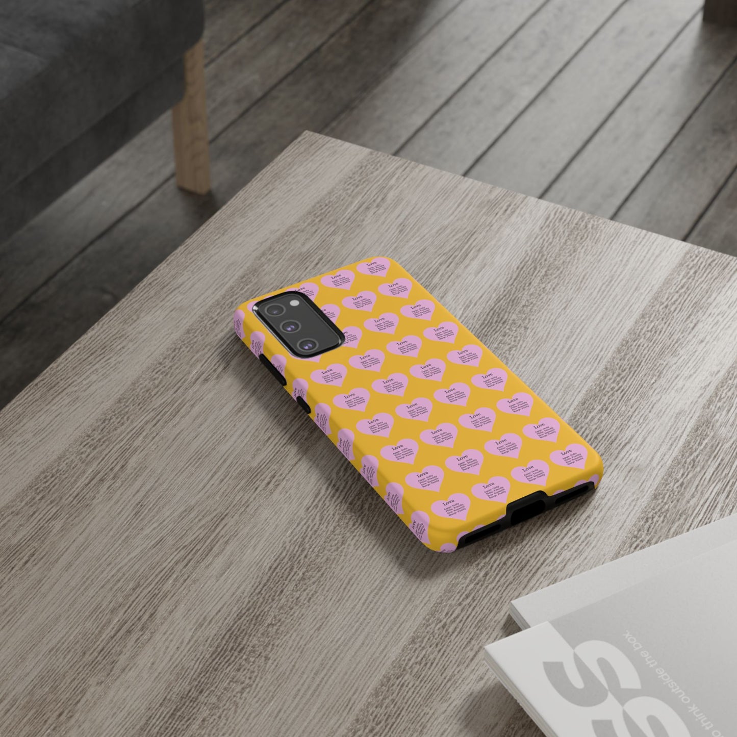 Hearts-A-Flutter Phone Case (Samsung)(Yellow)