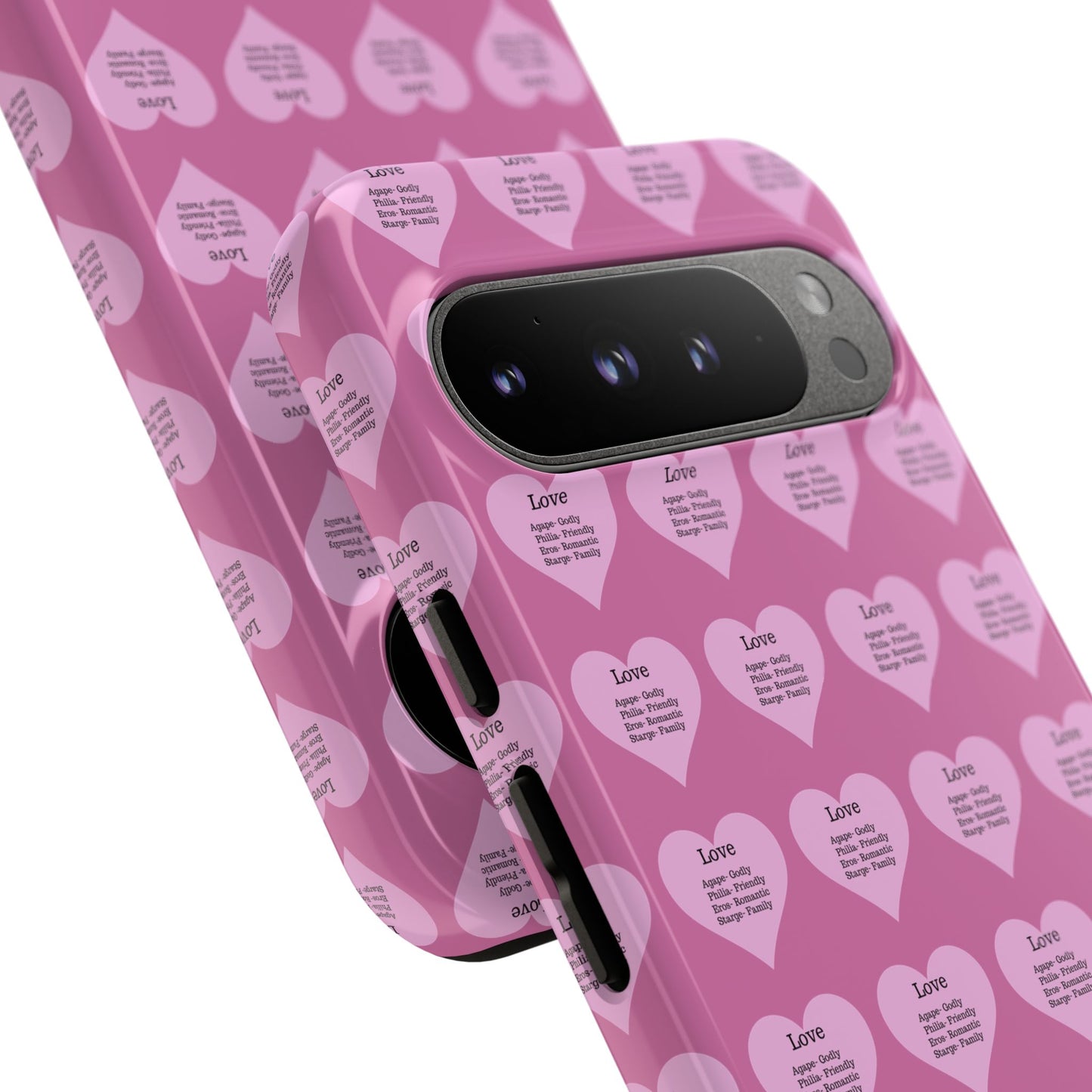 Hearts-A-Flutter Phone Case (iPhone, Google Pixel)(Light pink)