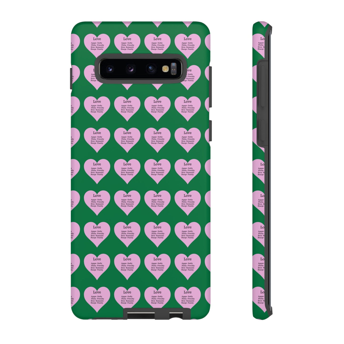 Hearts-A-Flutter Phone Case (Samsung)(Dark green)