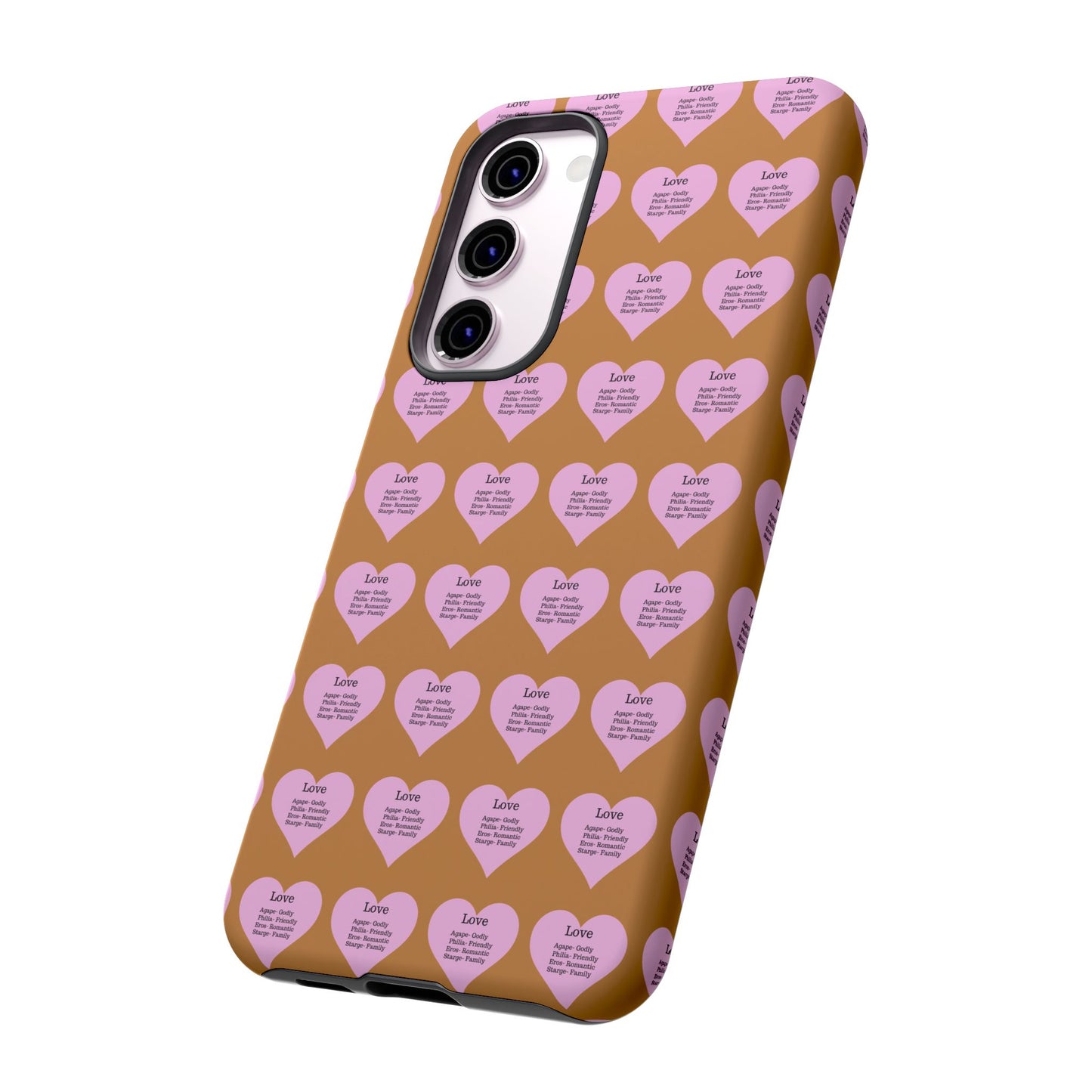 Hearts-A-Flutter Phone Case (Samsung)(Light brown)