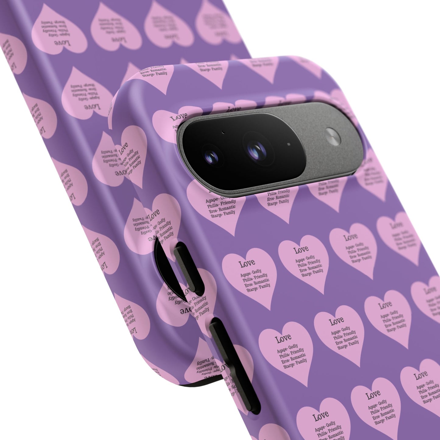 Hearts-A-Flutter Phone Case (iPhone, Google Pixel)(Light purple)