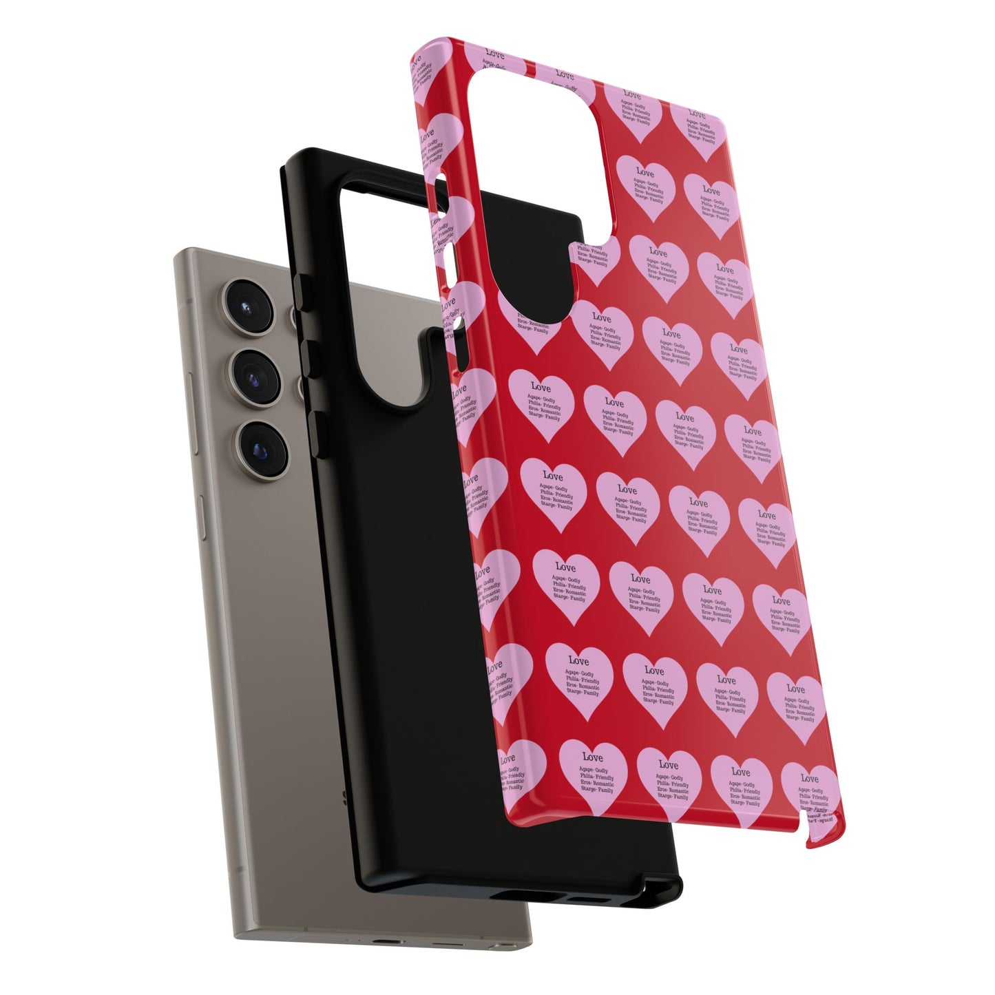 Hearts-A-Flutter Phone Case (Samsung)(Dark red)