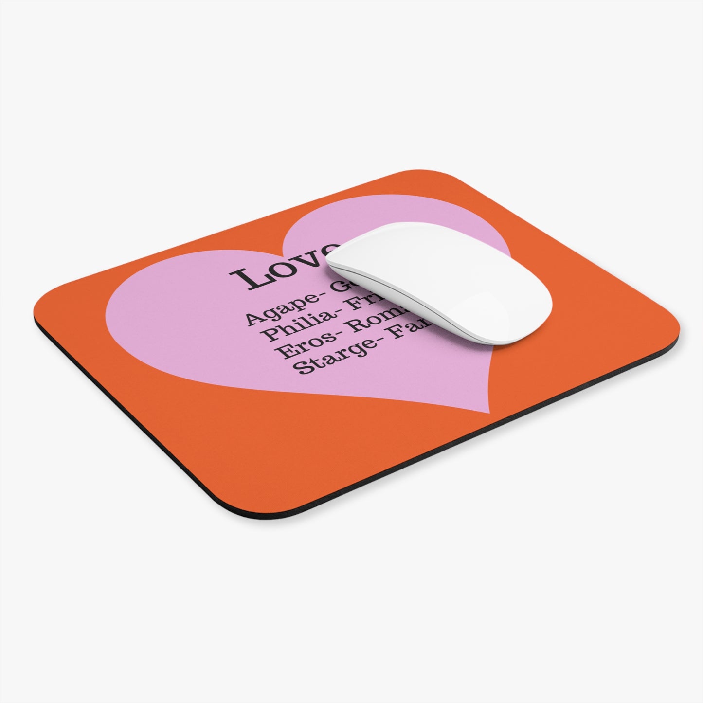 The Four Loves Mouse Pad (Orange)