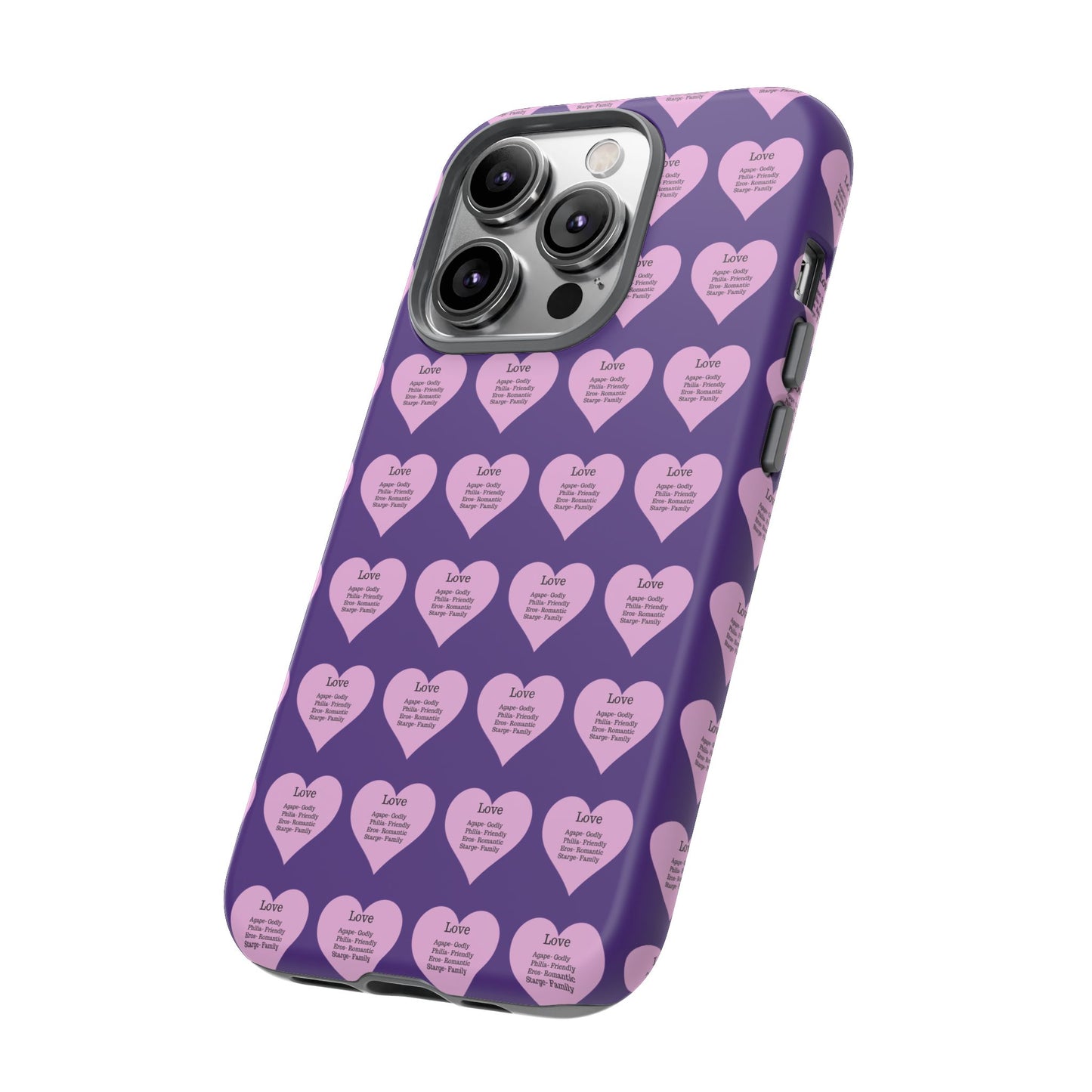 Hearts-A-Flutter Phone Case (iPhone, Google Pixel)(Purple)