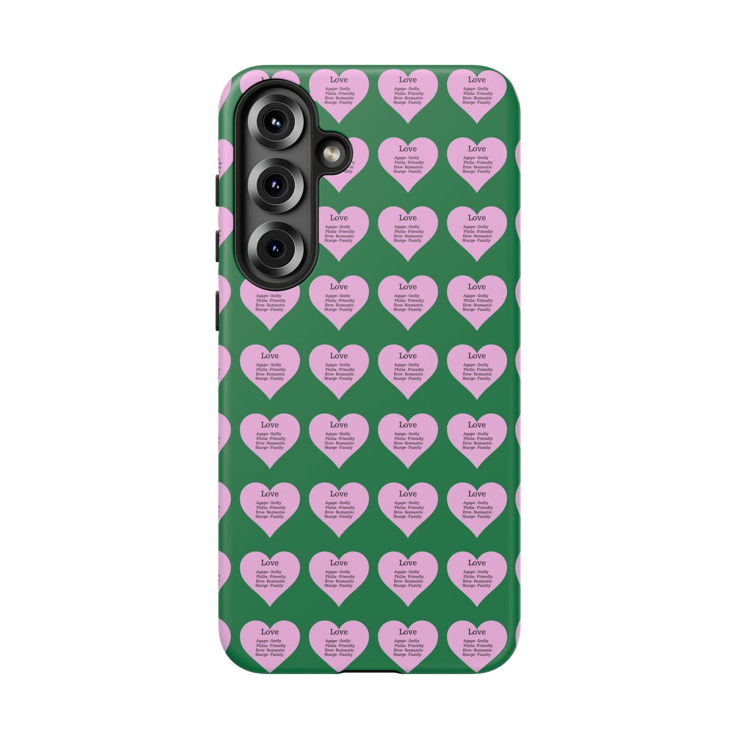 Hearts-A-Flutter Phone Case (Samsung)(Dark green)