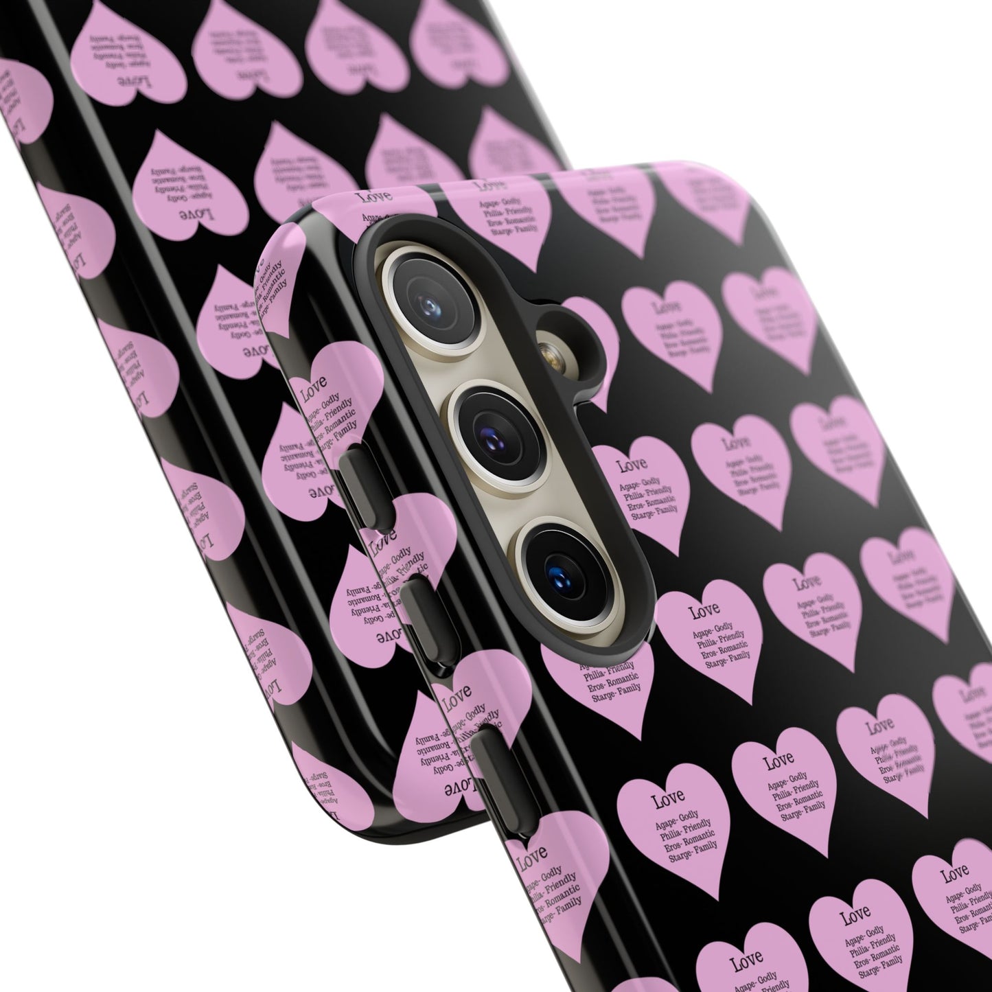 Hearts-A-Flutter Phone Case (Samsung)(Black)