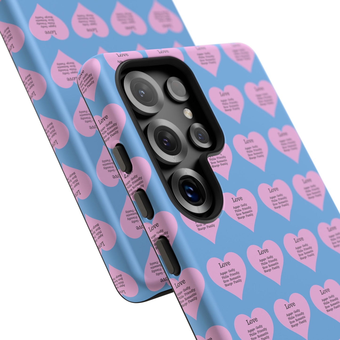 Hearts-A-Flutter Phone Case (Samsung)(Light blue)