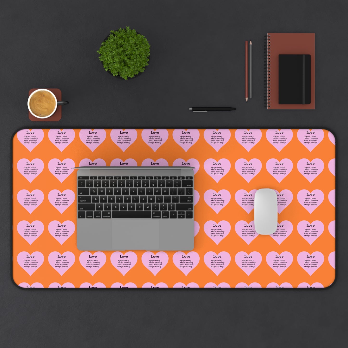 Love Hearts Desk Mat (Crusta)