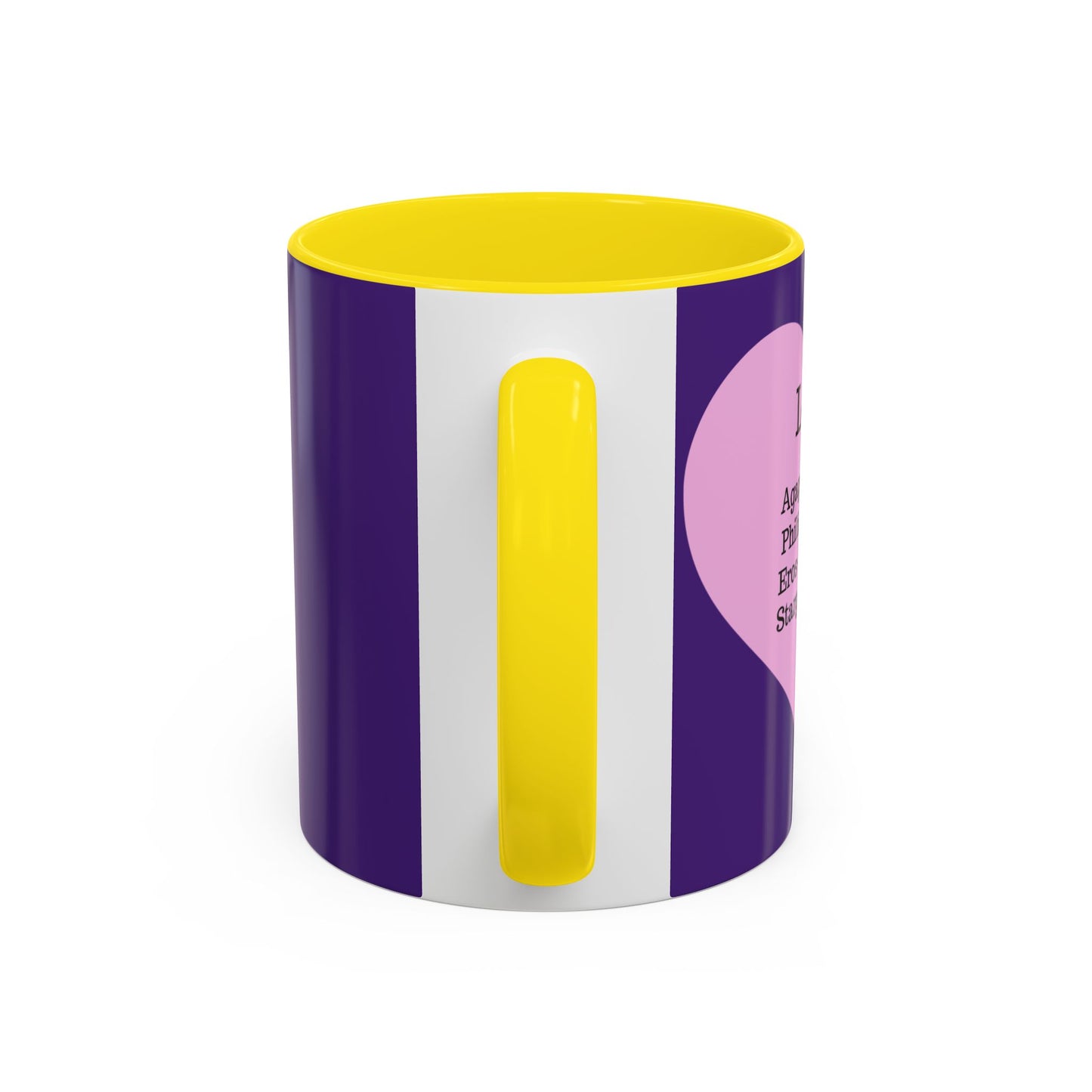 Charming Heart Accent Coffee Mug (Purple)
