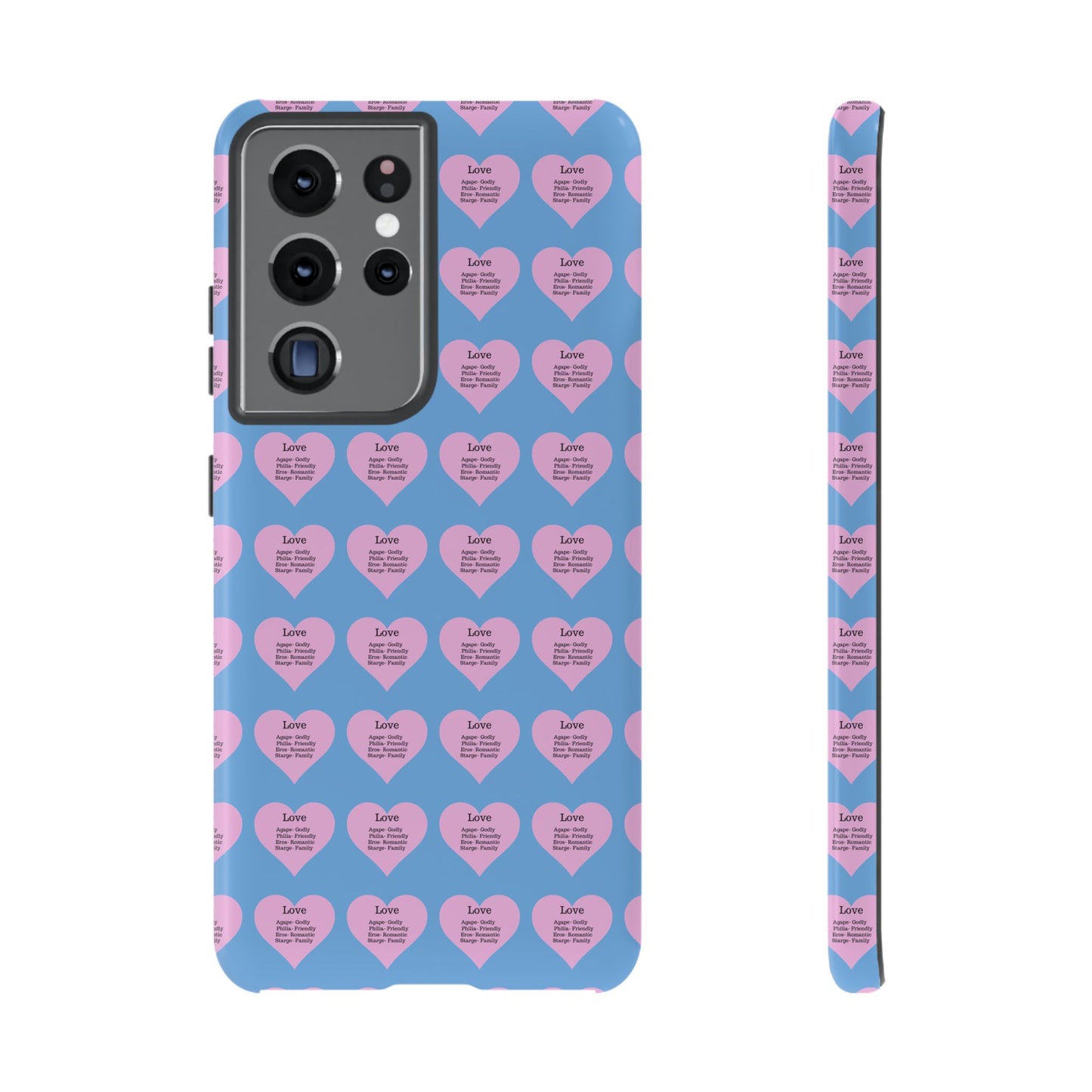 Hearts-A-Flutter Phone Case (Samsung)(Light blue)
