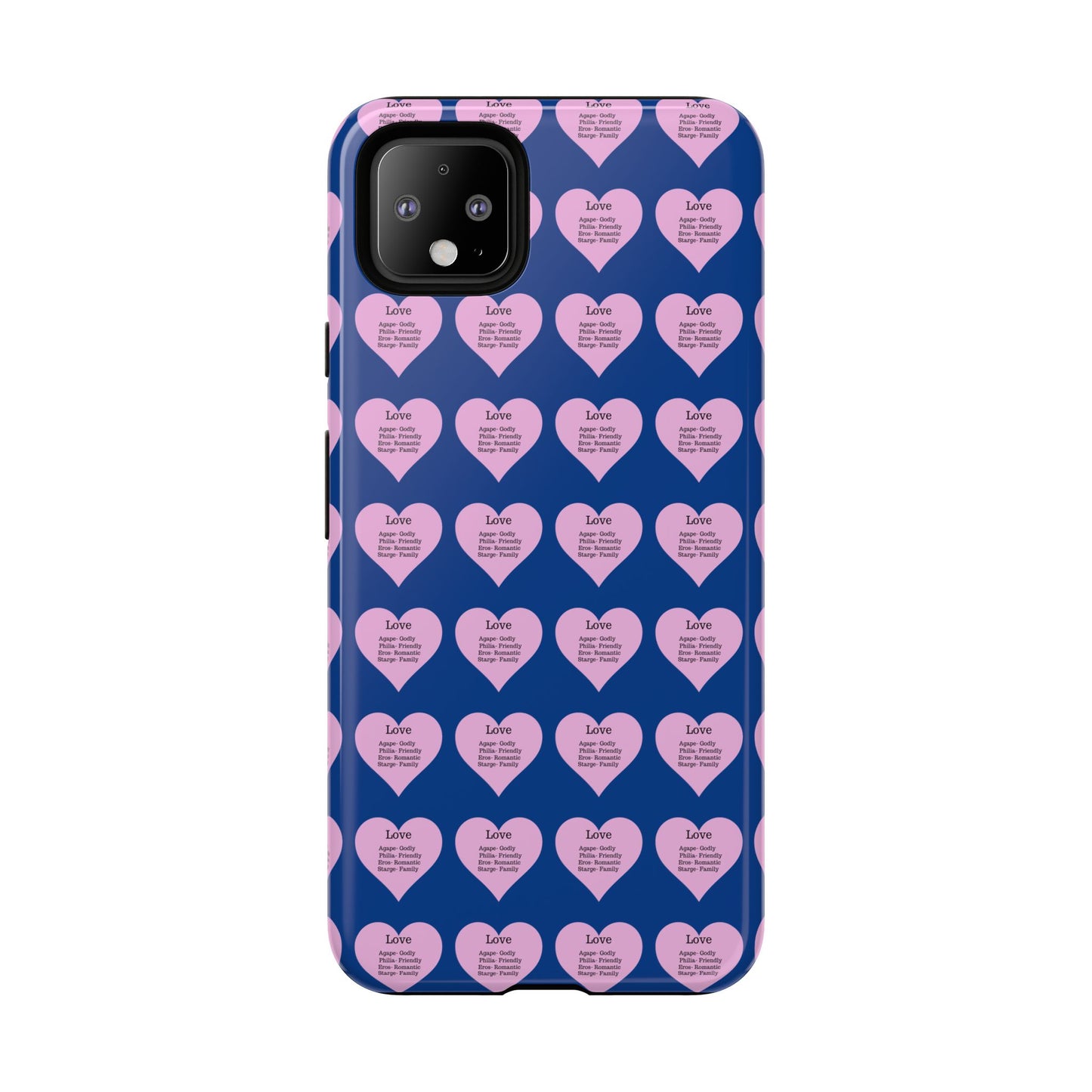 Hearts-A-Flutter Phone Case (iPhone, Google Pixel)(Dark blue)