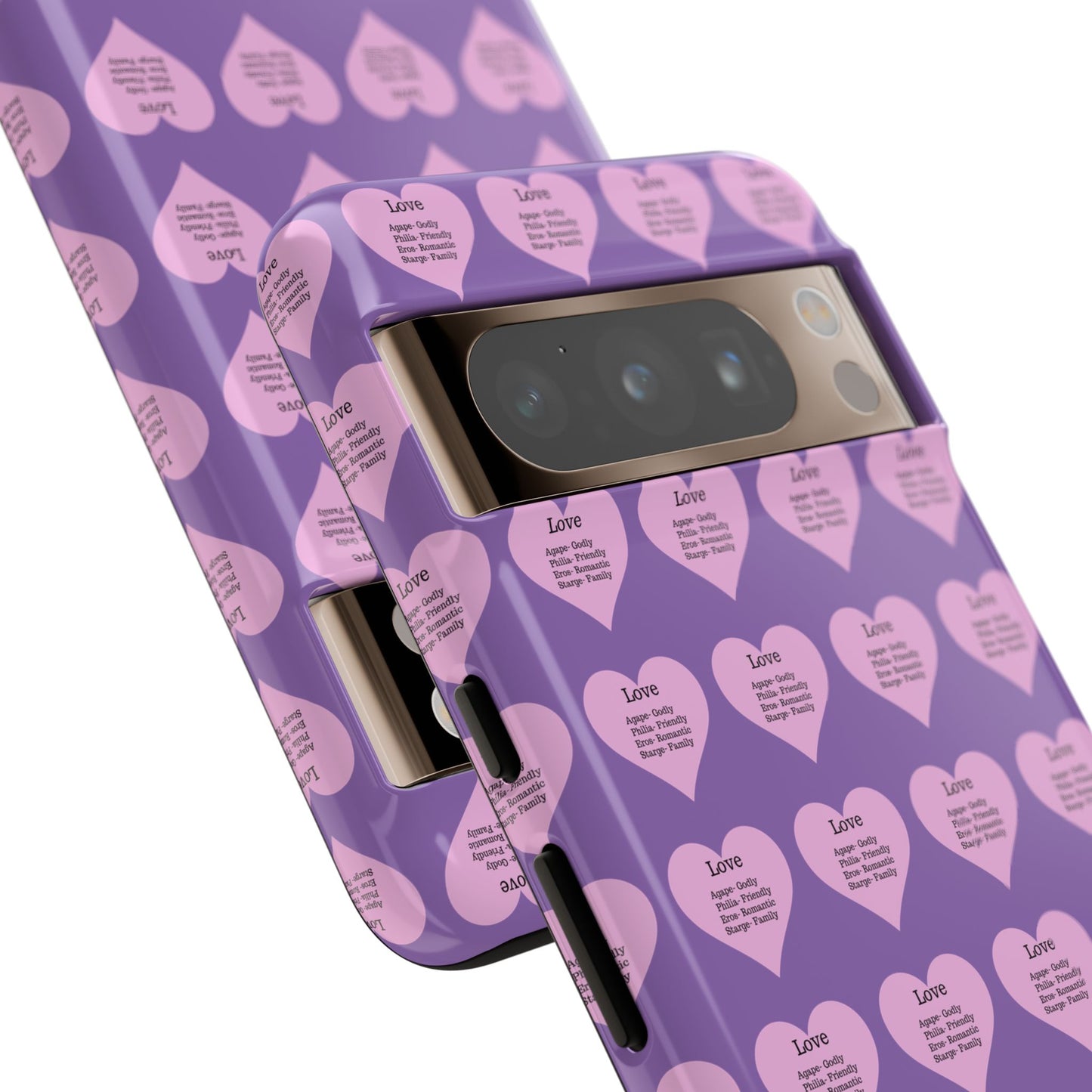 Hearts-A-Flutter Phone Case (iPhone, Google Pixel)(Light purple)