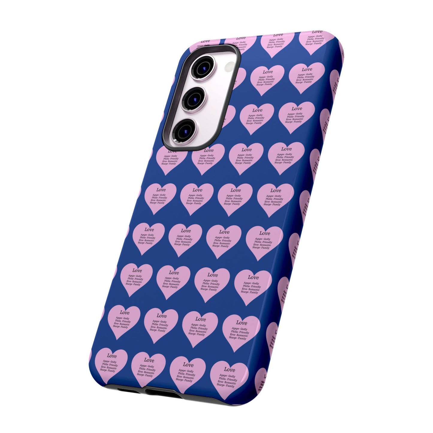 Hearts-A-Flutter Phone Case (Samsung)(Dark blue)
