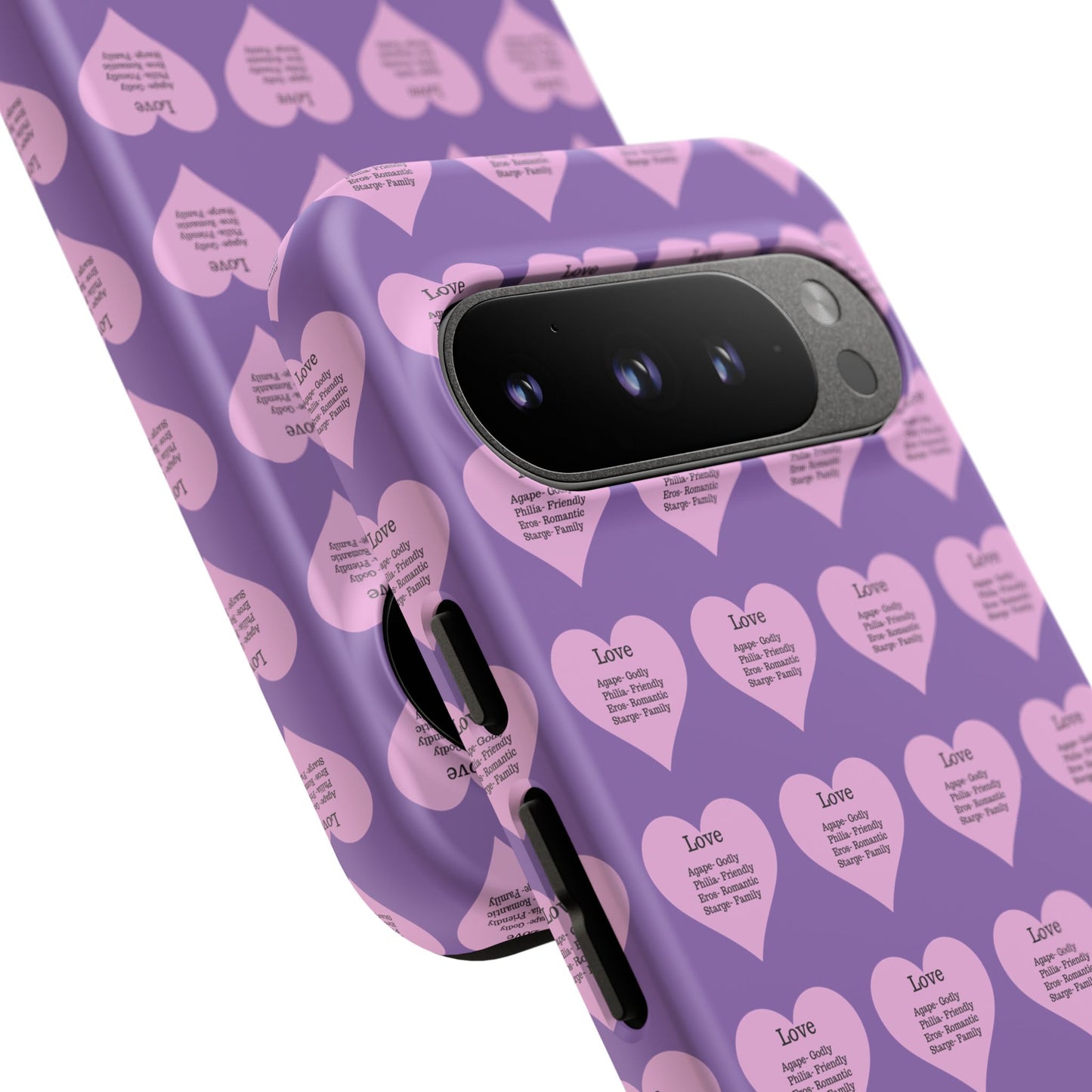 Hearts-A-Flutter Phone Case (iPhone, Google Pixel)(Light purple)