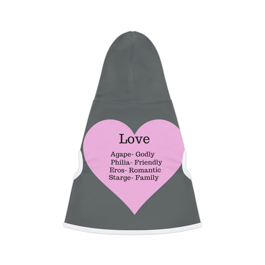 Charming Heart Pet Hoodie (Dark grey)