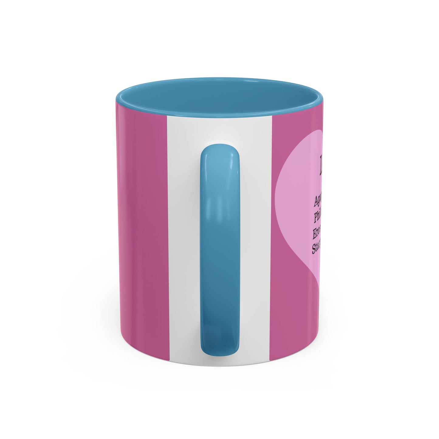 Charming Heart Accent Coffee Mug (Light pink)