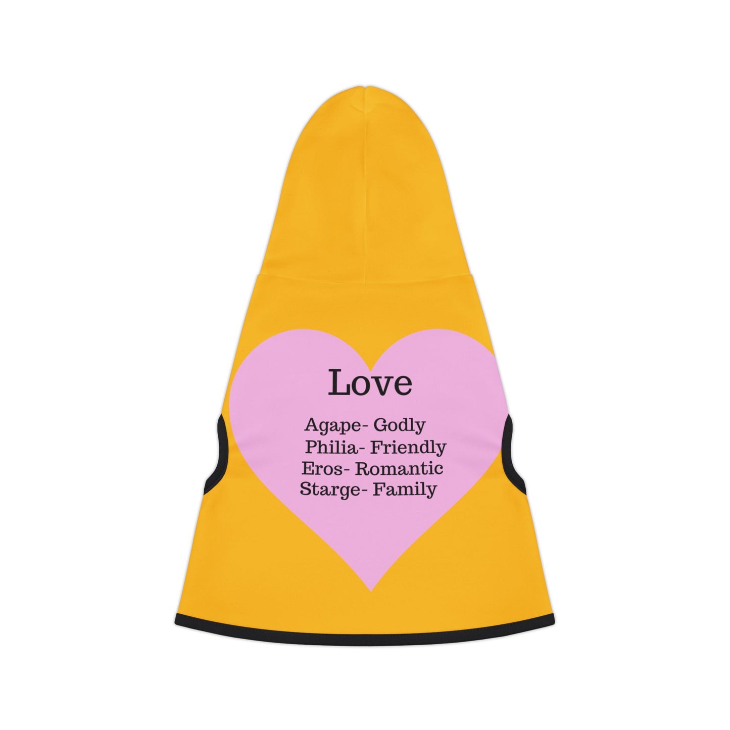 Charming Heart Pet Hoodie (Yellow)