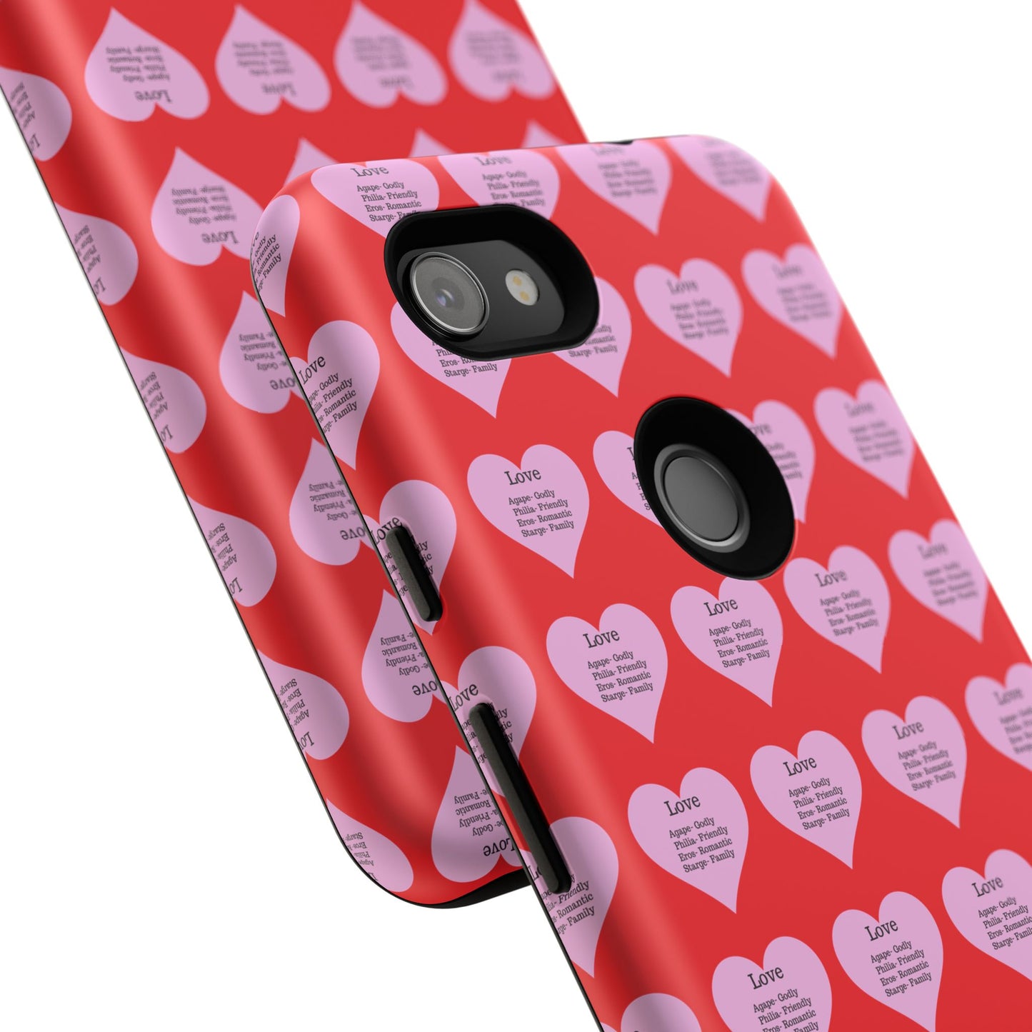 Hearts-A-Flutter Phone Case (iPhone, Google Pixel)(Red)
